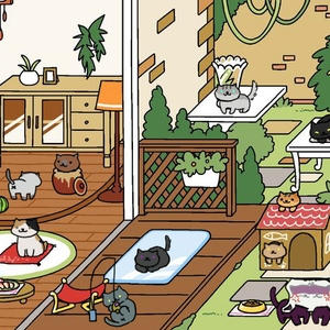 猫咪后院风格的没有猫村落